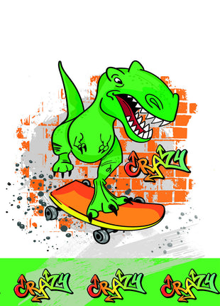 Dinoszaurusz Crazy papír asztalterítő 120x180 cm