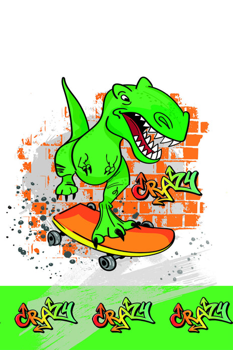 Dinoszaurusz Crazy papír asztalterítő 120x180 cm