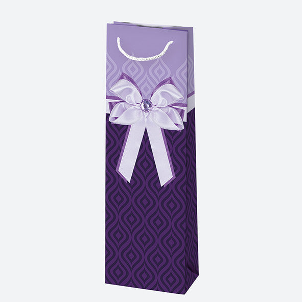 Színes Bow papír italtáska 10,5x33x8,5 cm