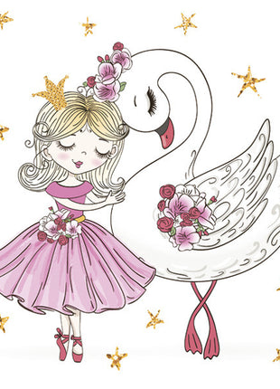 Balett, Balerina With Swan szalvéta 20 db-os 33x33 cm
