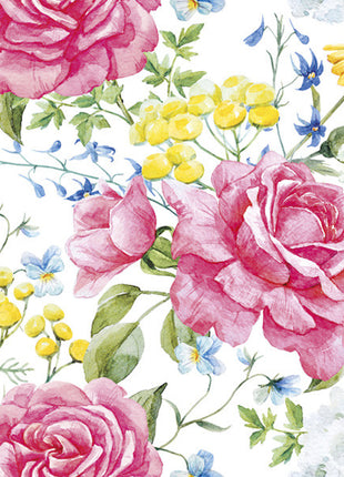 Rózsa Field Flowers szalvéta 20 db-os 33x33 cm