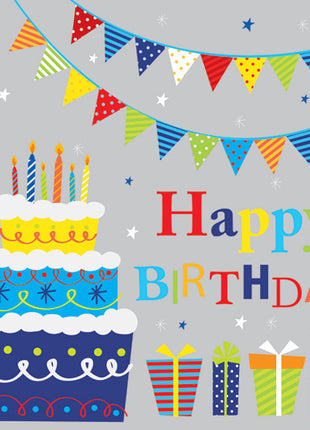 Happy Birthday Gifts and Garlands szalvéta 20 db-os 33x33 cm