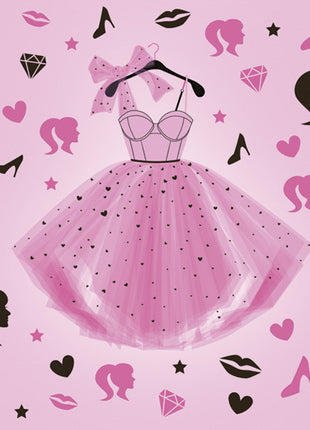 Lányos Party Dress szalvéta 20 db-os 33x33 cm