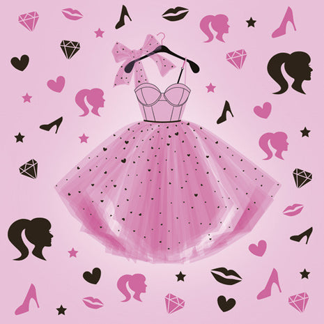 Lányos Party Dress szalvéta 20 db-os 33x33 cm