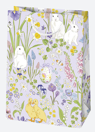 Húsvét Bunnies papír ajándéktasak, ajándékzacskó 23x32x11 cm