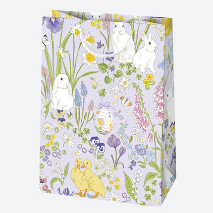 Húsvét Bunnies papír ajándéktasak, ajándékzacskó 23x32x11 cm