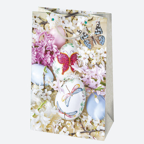 Húsvét Eggs papír ajándéktasak, ajándékzacskó 16x24x7 cm