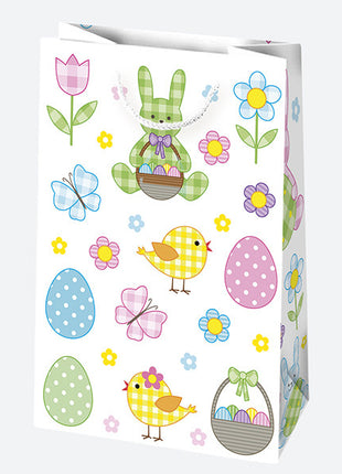 Húsvét Bunny papír ajándéktasak, ajándékzacskó 16x24x7 cm