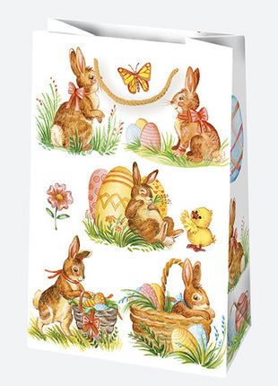 Húsvét Bunny papír ajándéktasak, ajándékzacskó 16x24x7 cm