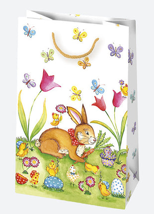 Húsvét Bunny papír ajándéktasak, ajándékzacskó 16x24x7 cm
