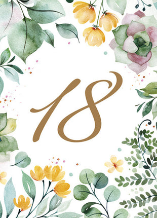 Happy Birthday 18 Floral Frame szalvéta 20 db-os 33x33 cm