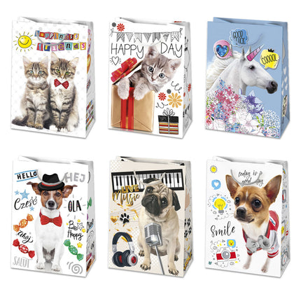 Happy Birthday Friends papír ajándéktasak, ajándékzacskó 23x32x11 cm