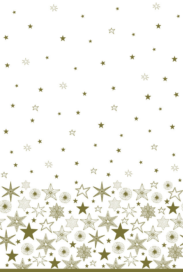 Karácsony Gold Stars papír asztalterítő 120x180 cm