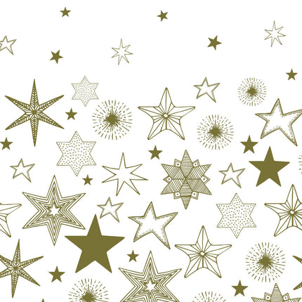 Karácsony Gold Stars papír asztalterítő 120x180 cm