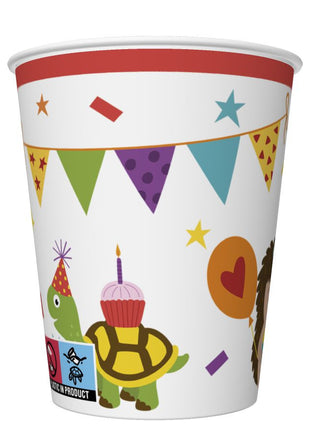 Állatos Cute Party papír pohár 8 db-os 250 ml
