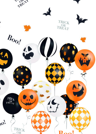 Halloween Scary Balloons papír asztalterítő 120x180 cm