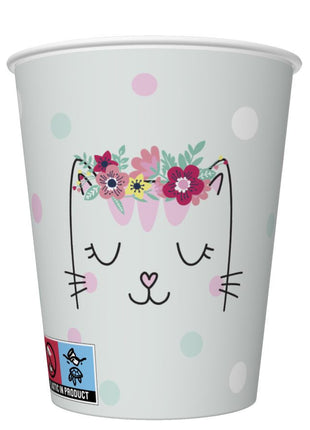 Cicás Flowers Wreath papír pohár 8 db-os 250 ml