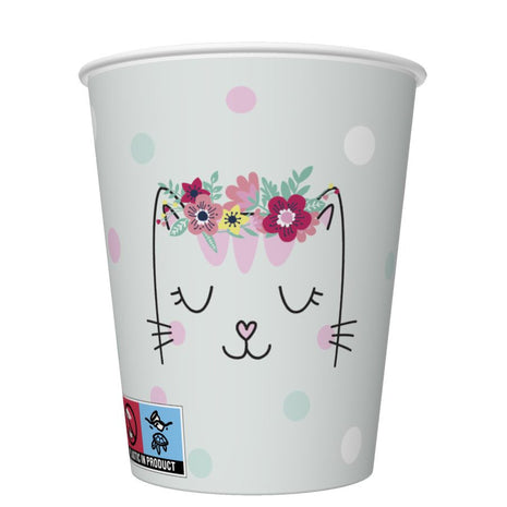 Cicás Flowers Wreath papír pohár 8 db-os 250 ml