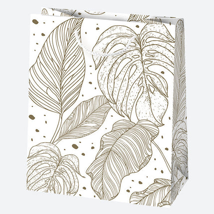 Mintás White papír ajándéktasak, ajándékzacskó 19x23x10,5 cm