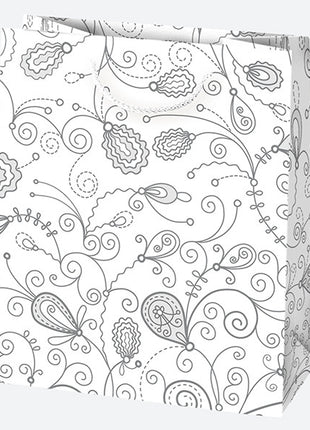 Mintás White papír ajándéktasak, ajándékzacskó 19x23x10,5 cm