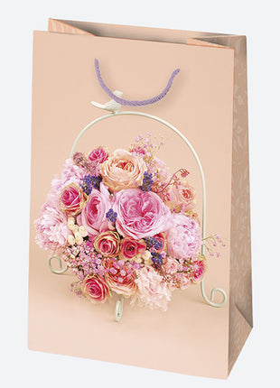 Virág Bouquets papír ajándéktasak, ajándékzacskó 16x24x7 cm