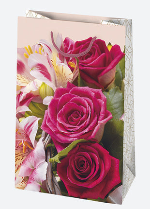 Virág Bouquets papír ajándéktasak, ajándékzacskó 16x24x7 cm