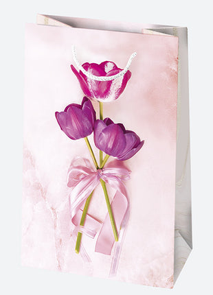Virág Bouquets papír ajándéktasak, ajándékzacskó 16x24x7 cm