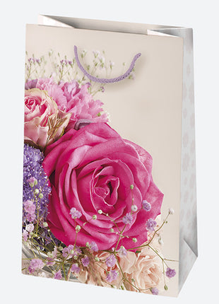 Virág Bouquets papír ajándéktasak, ajándékzacskó 16x24x7 cm