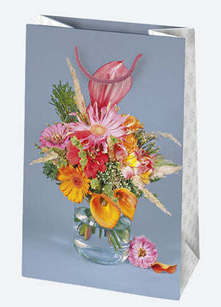 Virág Bouquets papír ajándéktasak, ajándékzacskó 16x24x7 cm