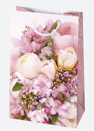 Virág Bouquets papír ajándéktasak, ajándékzacskó 16x24x7 cm