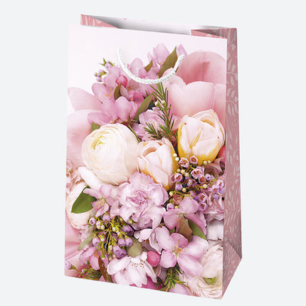 Virág Bouquets papír ajándéktasak, ajándékzacskó 16x24x7 cm