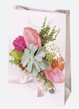 Virág Bouquets papír ajándéktasak, ajándékzacskó 16x24x7 cm