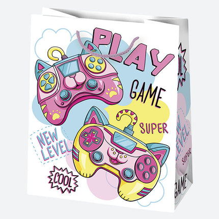 Állatos Sissy papír ajándéktasak, ajándékzacskó 19x23x10,5 cm