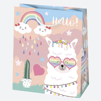 Állatos Sissy papír ajándéktasak, ajándékzacskó 19x23x10,5 cm