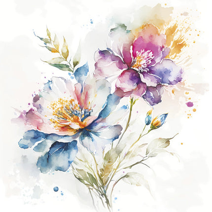 Virág Watercolour Pastel szalvéta 20 db-os 33x33 cm