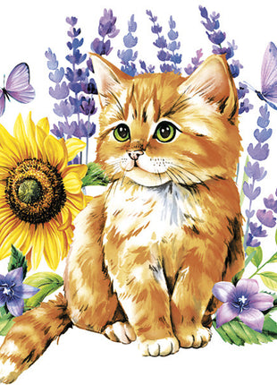 Cicás Watercolour Kitten szalvéta 20 db-os 33x33 cm