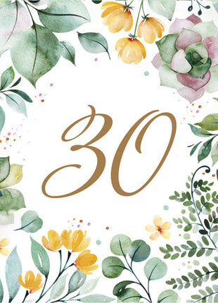 Happy Birthday 30 Floral Frame szalvéta 20 db-os 33x33 cm