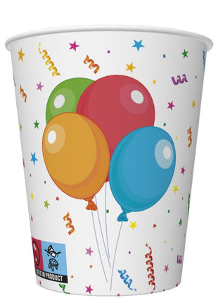 Állatos Funny Panda papír pohár 8 db-os 250 ml
