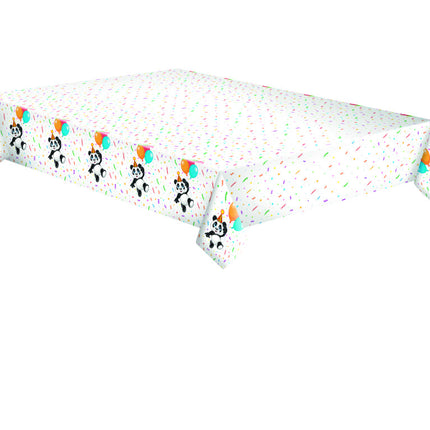 Állatos Funny Panda papír asztalterítő 120x180 cm