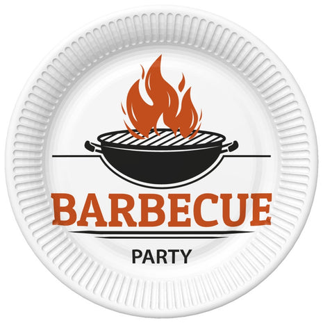 Barbecue Party papírtányér 8 db-os 22,7 cm