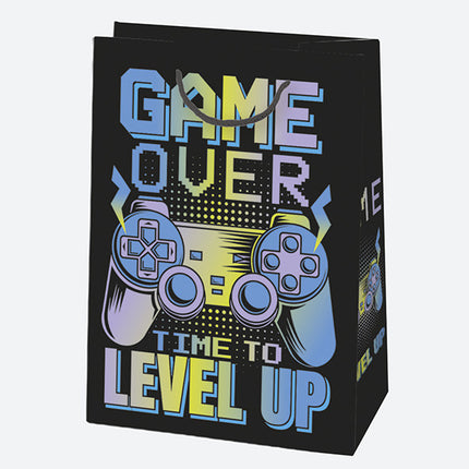 Színes Party papír ajándéktasak, ajándékzacskó 23x32x11 cm