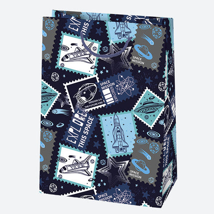 Színes Party papír ajándéktasak, ajándékzacskó 23x32x11 cm