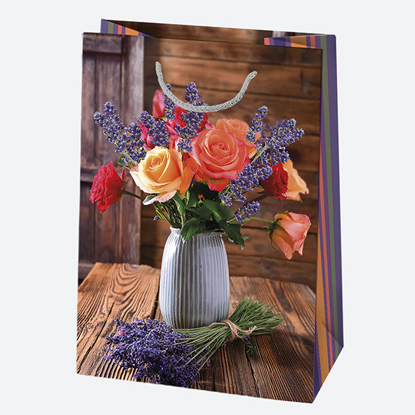 Levendula Vase papír ajándéktasak, ajándékzacskó 23x32x11 cm