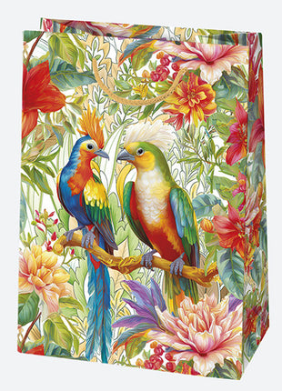 Virág Birds papír ajándéktasak, ajándékzacskó 23x32x11 cm