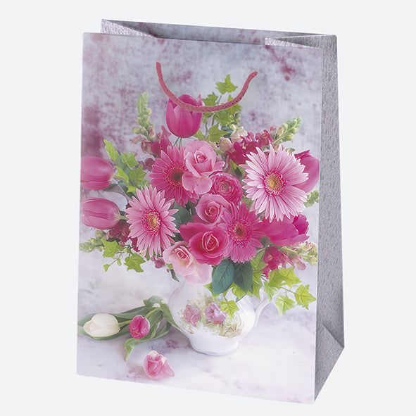 Virág Bouquet papír ajándéktasak, ajándékzacskó 23x32x11 cm