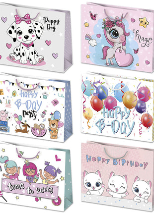 Happy Birthday Sissy papír ajándéktasak, ajándékzacskó 30x23x10 cm