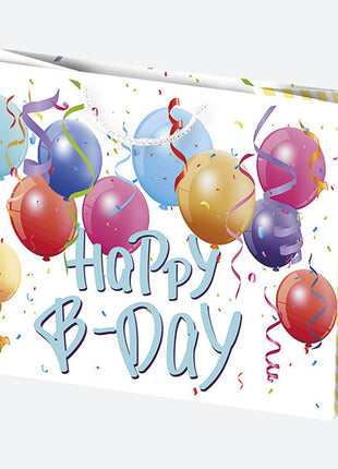 Happy Birthday Sissy papír ajándéktasak, ajándékzacskó 30x23x10 cm