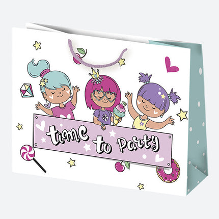 Happy Birthday Sissy papír ajándéktasak, ajándékzacskó 30x23x10 cm