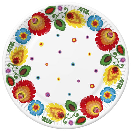 Színes Cutout papírtányér 8 db-os 18 cm