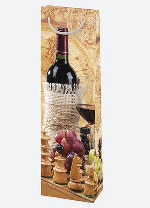 Színes Bottles papír italtáska 12x40x9 cm